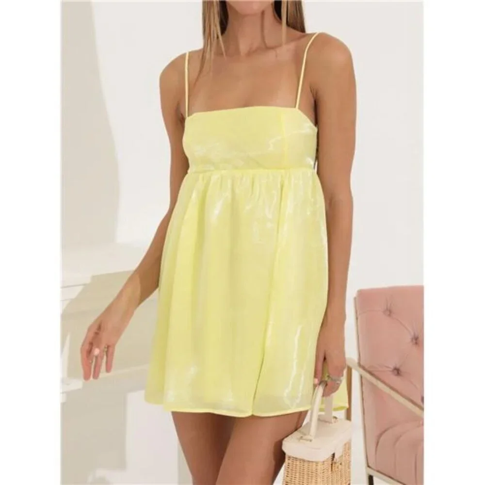 Tie Back Spaghetti Strap Mini Dress